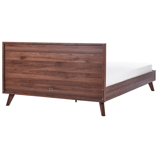 Cama Rattan MONPAZIER 180 x 200 cm Castanho escuro