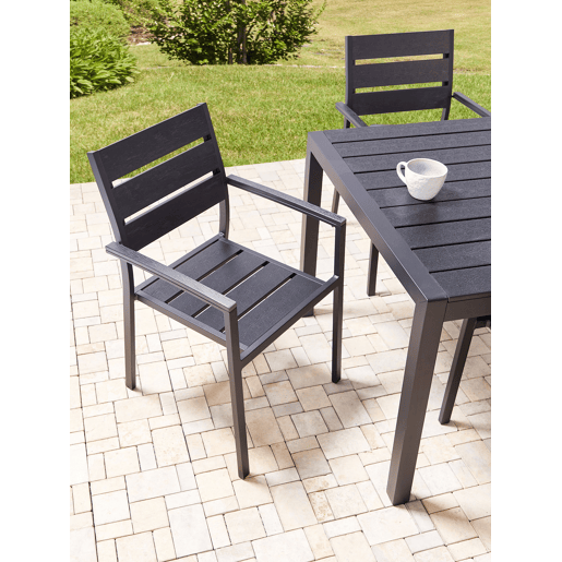 Conjunto de 6 cadeiras de jardim VERNIO Preto