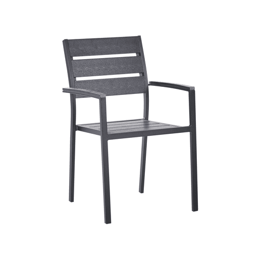 Conjunto de 6 cadeiras de jardim VERNIO Preto