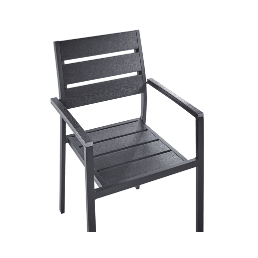Conjunto de 6 cadeiras de jardim VERNIO Preto