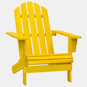 vidaXL Cadeira Adirondack para jardim abeto maciço amarelo
