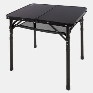 Aktive Mesa de acampamento dobrável, regulável em altura e antiderrapante, preta crede
