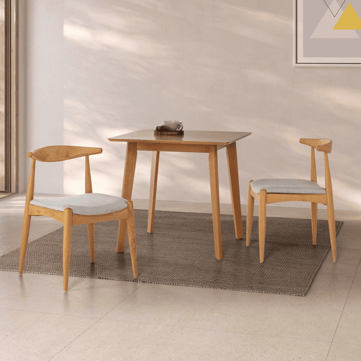 Mesa de jantar Pomago 80x80 cm cor carvalho