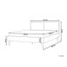 Beliani Cama Tablero de partículas, Ratán MONPAZIER Beliani Cama Tablero de partículas, Ratán MONPAZIER Marrón
