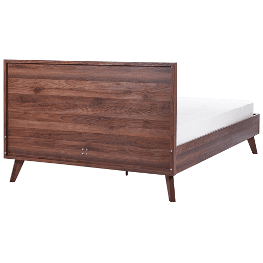 Cama Rattan MONPAZIER 140 x 200 cm Castanho escuro