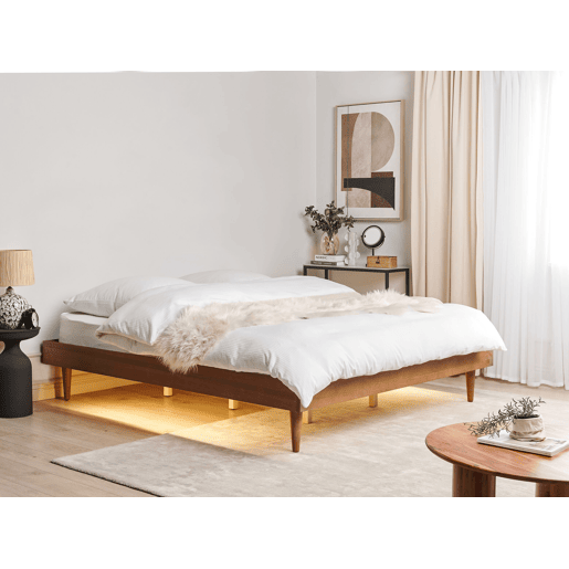 Beliani Cama com LED MDF TOUCY Beliani Cama com LED MDF TOUCY