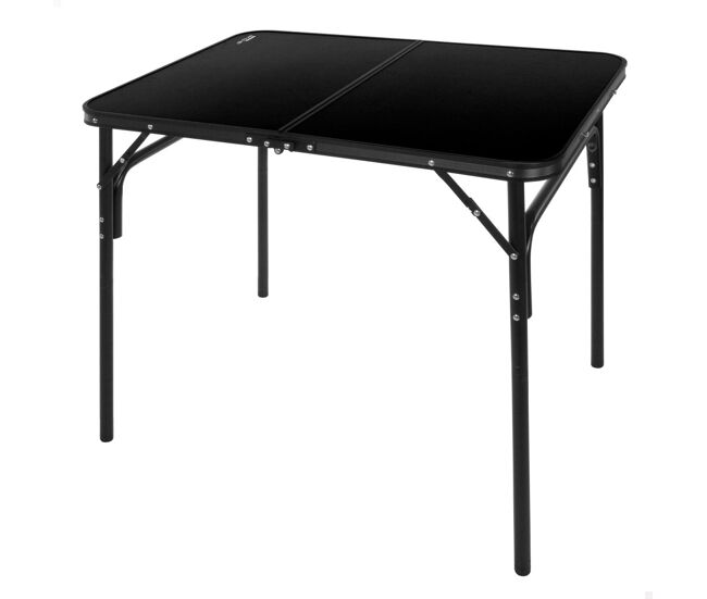 Aktive mesa plegable camping maletín antideslizante negro con sistema de nivelación