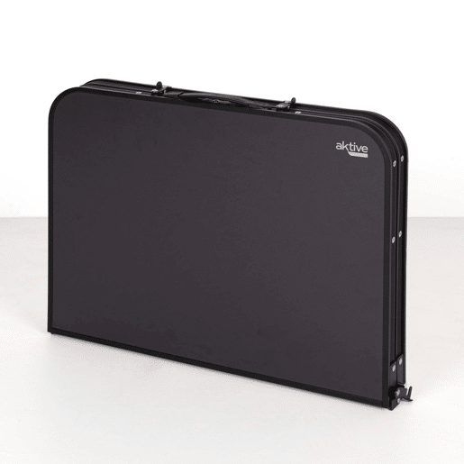 Aktive Mesa de acampamento dobrável preta antiderrapante com sistema de nivelamento Aktive Mesa de acampamento dobrável preta antiderrapante com sistema de nivelamento