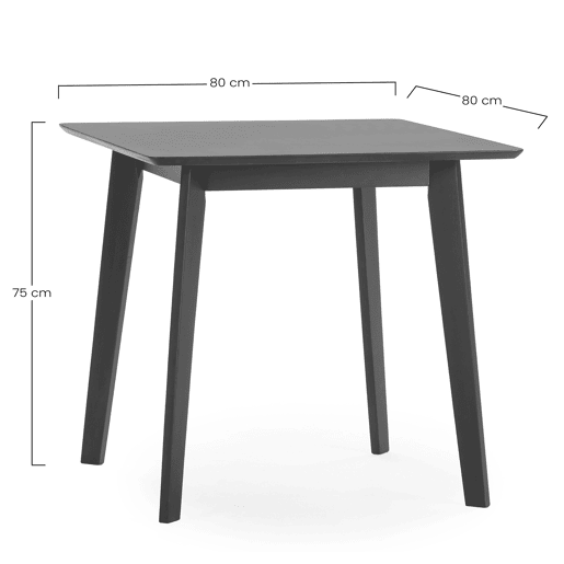 Mesa de jantar Pomago 80x80 cm cor Preto Mesa de jantar Pomago 80x80 cm cor Preto