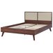 Beliani Cama Tablero de partículas, Ratán MONPAZIER 167x209 Beliani Cama Tablero de partículas, Ratán MONPAZIER 167x209 Marrón
