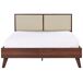 Beliani Cama Tablero de partículas, Ratán MONPAZIER 167x209 Beliani Cama Tablero de partículas, Ratán MONPAZIER 167x209 Marrón