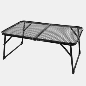 Aktive Mesa de acampamento dobrável pequena com mala preta ultraleve e antiqueda para churrascos