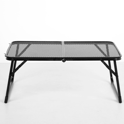 Aktive Mesa de acampamento dobrável pequena com mala preta ultraleve e antiqueda para churrascos