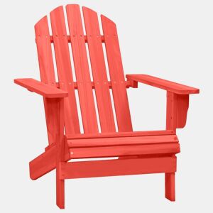 vidaXL Cadeira Adirondack para jardim abeto maciço vermelho