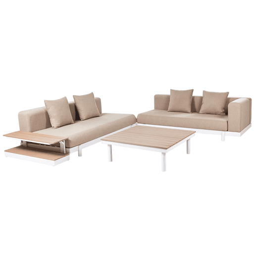 Beliani Conjunto lounge Poliéster MISSANELLO