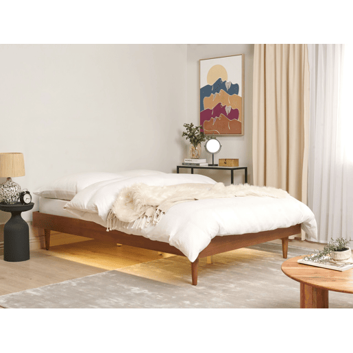 Beliani Cama com LED MDF TOUCY Beliani Cama com LED MDF TOUCY