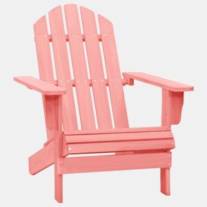 vidaXL Cadeira Adirondack para jardim abeto maciço rosa