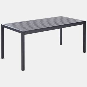 Mesa de refeição de jardim VERNIO 180 cm 90 cm Metal Preto