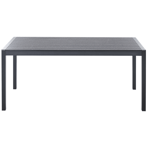 Mesa de refeição de jardim VERNIO 180 cm 90 cm Metal Preto