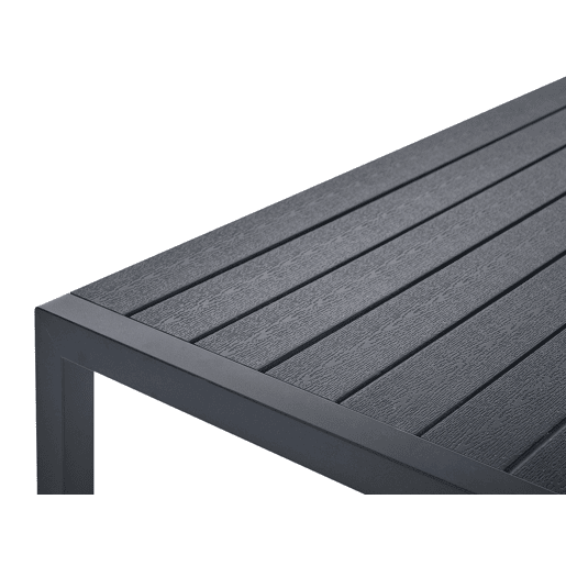 Mesa de refeição de jardim VERNIO 180 cm 90 cm Metal Preto