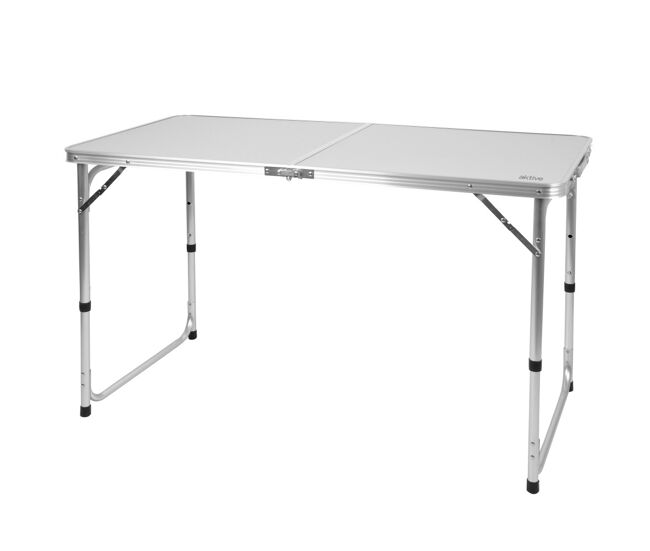 Aktive mesa plegable camping ajustable en altura y antideslizante gris