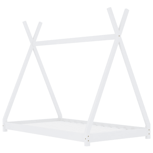 vidaXL Estrutura de cama para crianças 70x140 cm pinho maciço branco