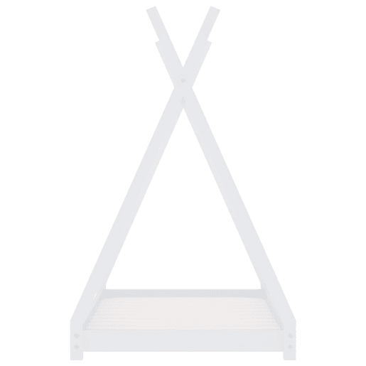 vidaXL Estrutura de cama para crianças 70x140 cm pinho maciço branco