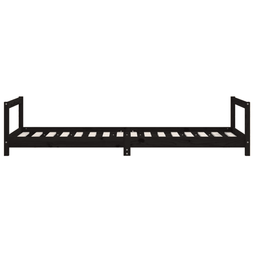 vidaXL Estrutura de cama infantil 90x200 cm pinho maciço preto vidaXL Estrutura de cama infantil 90x200 cm pinho maciço preto