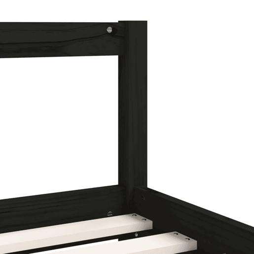 vidaXL Estrutura de cama infantil 90x200 cm pinho maciço preto vidaXL Estrutura de cama infantil 90x200 cm pinho maciço preto