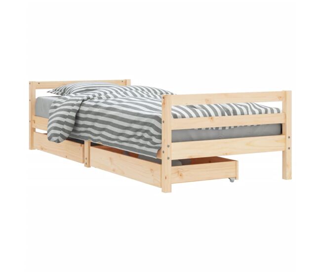 Vidaxl estructura de cama para niños con cajones madera pino 80x200 cm