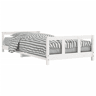 vidaXL Estrutura de cama infantil 90x200 cm pinho maciço branco
