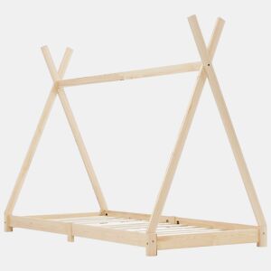 vidaXL Estrutura de cama p crianças 70x140 cm madeira de pinho maciça