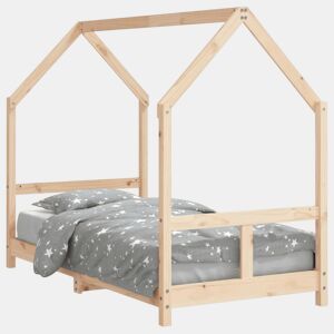 vidaXL Estrutura de cama infantil 80x160 cm pinho maciço