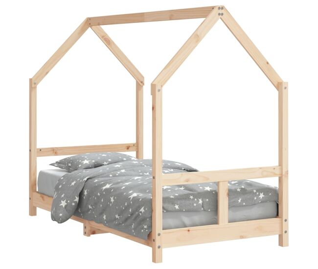Vidaxl estructura de cama para niños madera maciza de pino 80x160 cm