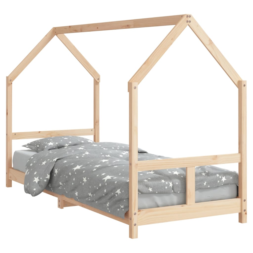 Vidaxl estructura de cama para niños madera maciza de pino 80x200 cm