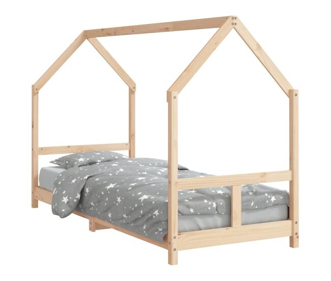 Vidaxl estructura de cama para niños madera maciza de pino 80x200 cm