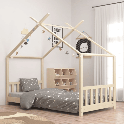 vidaXL Estrutura de cama p crianças 70x140 cm madeira de pinho maciça