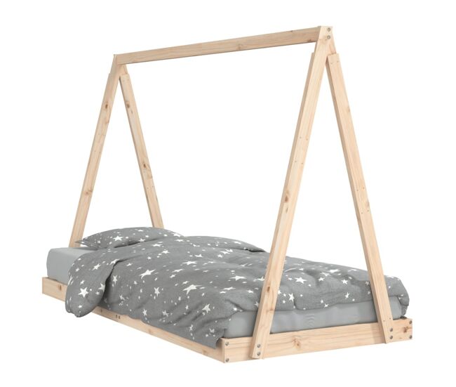 Vidaxl estructura de cama para niños madera maciza de pino 90x200 cm