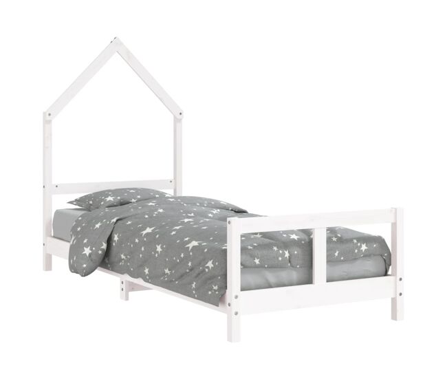 Vidaxl estructura de cama para niños madera de pino blanco 80x200 cm