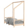 vidaXL Estrutura de cama infantil 70x140 cm pinho maciço