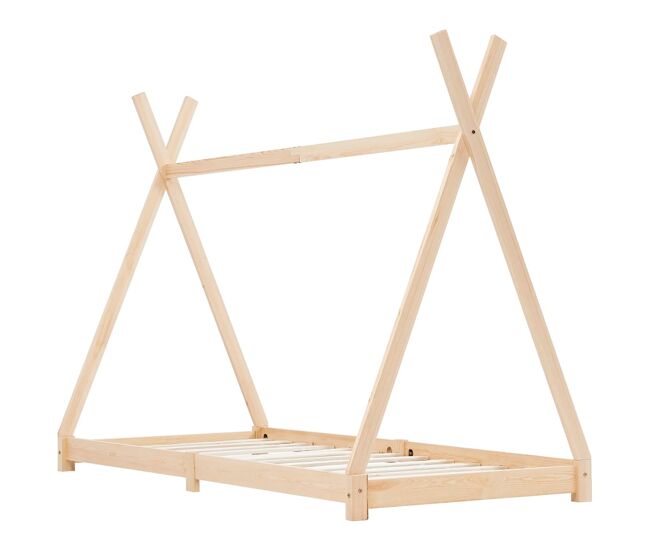 Vidaxl estructura de cama infantil de madera maciza de pino 80x160 cm
