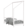 vidaXL Estrutura de cama infantil 70x140 cm pinho maciço branco