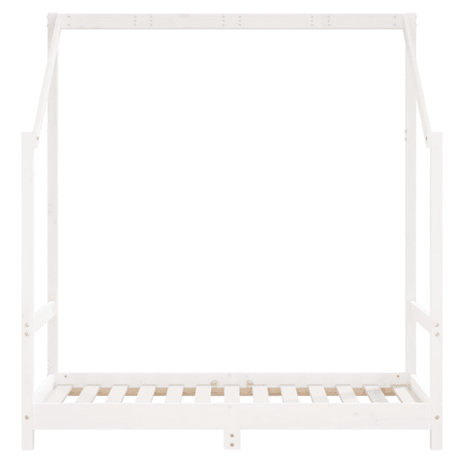 vidaXL Estrutura de cama infantil 70x140 cm pinho maciço branco vidaXL Estrutura de cama infantil 70x140 cm pinho maciço branco