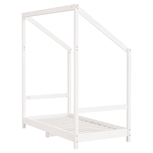 vidaXL Estrutura de cama infantil 70x140 cm pinho maciço branco vidaXL Estrutura de cama infantil 70x140 cm pinho maciço branco