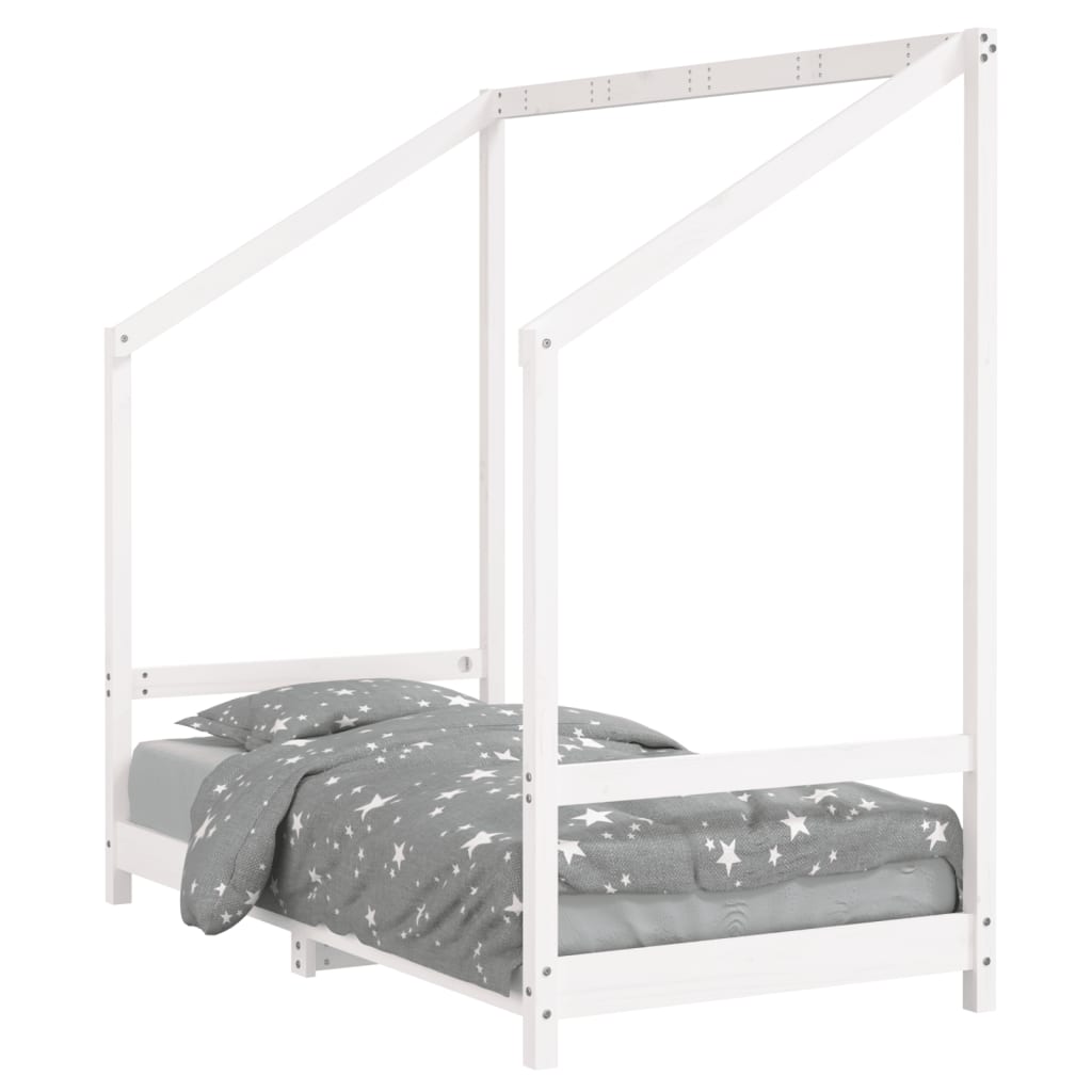 Vidaxl estructura de cama para niños madera de pino blanco 80x160 cm