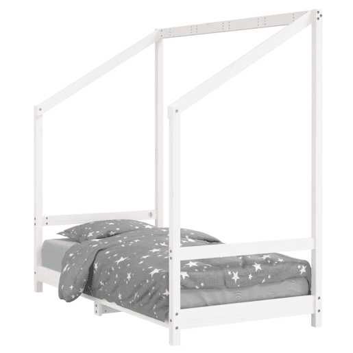 vidaXL Estrutura de cama infantil 80x160 cm pinho maciço branco vidaXL Estrutura de cama infantil 80x160 cm pinho maciço branco