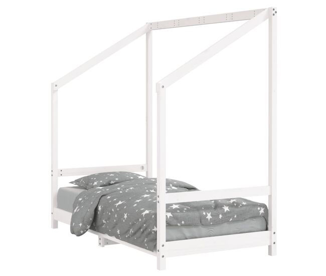 Vidaxl estructura de cama para niños madera de pino blanco 80x160 cm