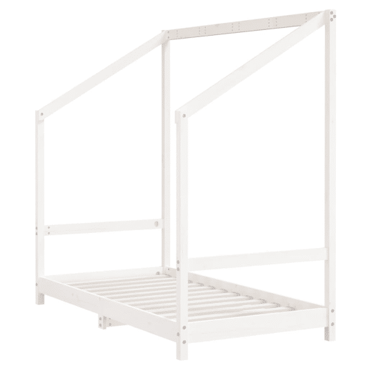 vidaXL Estrutura de cama infantil 80x160 cm pinho maciço branco vidaXL Estrutura de cama infantil 80x160 cm pinho maciço branco