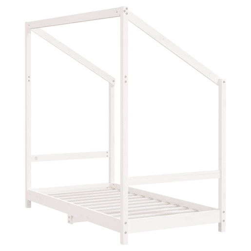vidaXL Estrutura de cama infantil 80x160 cm pinho maciço branco vidaXL Estrutura de cama infantil 80x160 cm pinho maciço branco