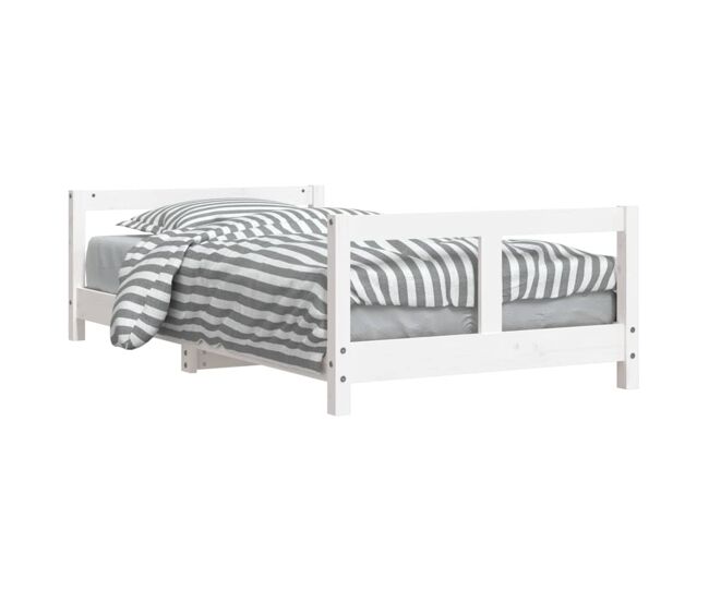 Vidaxl estructura de cama para niños madera de pino blanco 80x160 cm